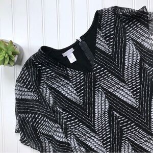 •Cache• chiffon overlay top {B37}